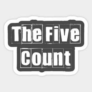 The Five Count - Vintage White Logo Sticker